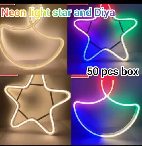 Star And Diya Decorative Lights